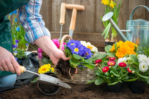 Preparation and finishing details for hard landscaping in Sutton
